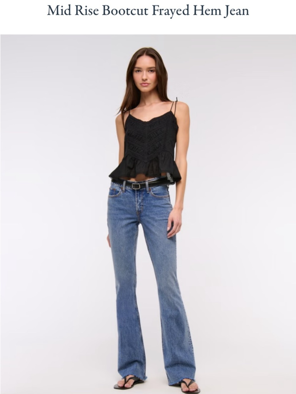 Abercrombie & Fitch Mid Rise Bootcut Jeans in Medium Fray